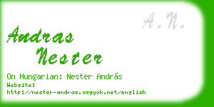 andras nester business card